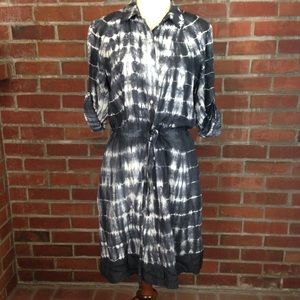 Calvin Klein 100% silk Tie Dye  Dress